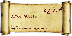 Ács Attila névjegykártya