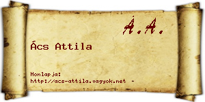 Ács Attila névjegykártya